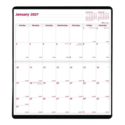Monthly Two-Year Pocket Planner, Assorted Colors, 2027-2028 - English (CA24.AST-27)