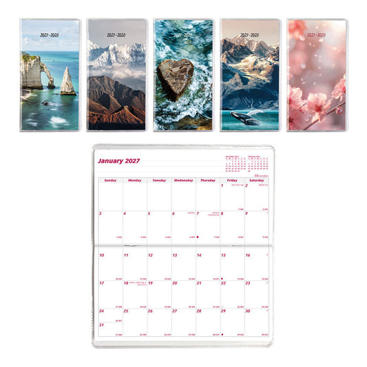 Monthly Two-Year Pocket Planner, Assorted Designs, 2027-2028 (CA424.ASX-27)