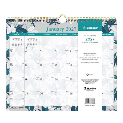 Monthly Wall Calendar, Garden, 2027 (C171115-27)
