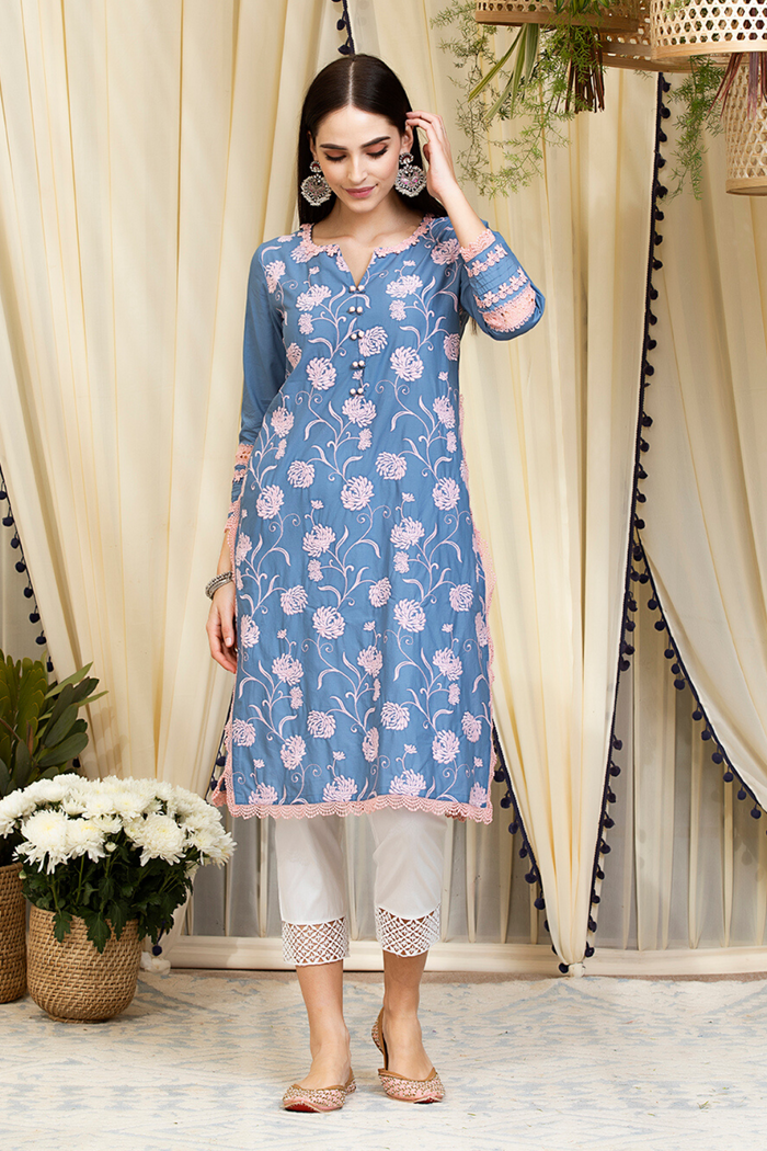 Mulmul Supima Cotton Claudia Kurta