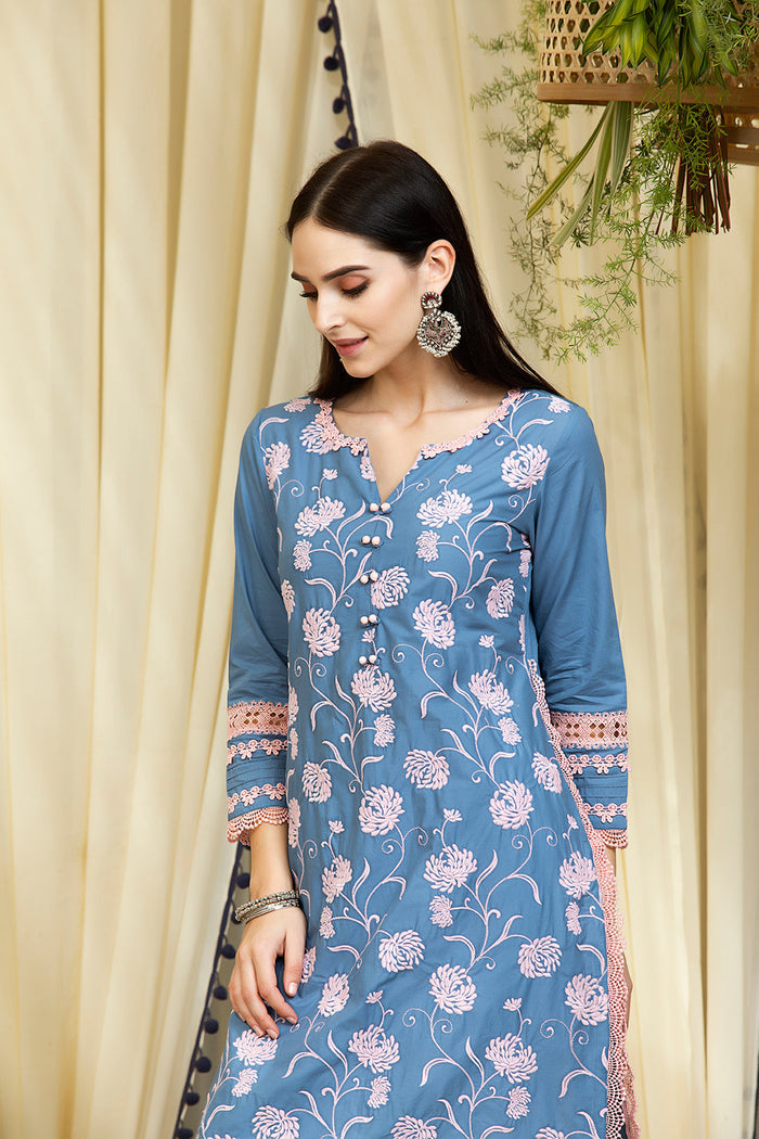 Mulmul Supima Cotton Claudia Kurta