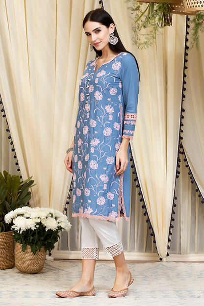 Mulmul Supima Cotton Claudia Kurta