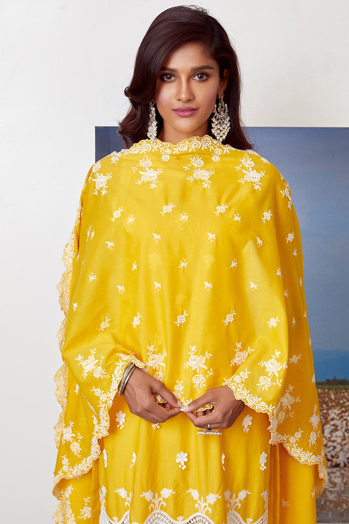 Mulmul Supima Cotton Paradise Mango Kurta