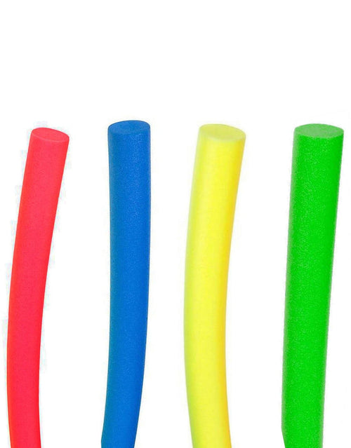 Vibrant neon comfy swimming noodle in red, blue, yellow, green