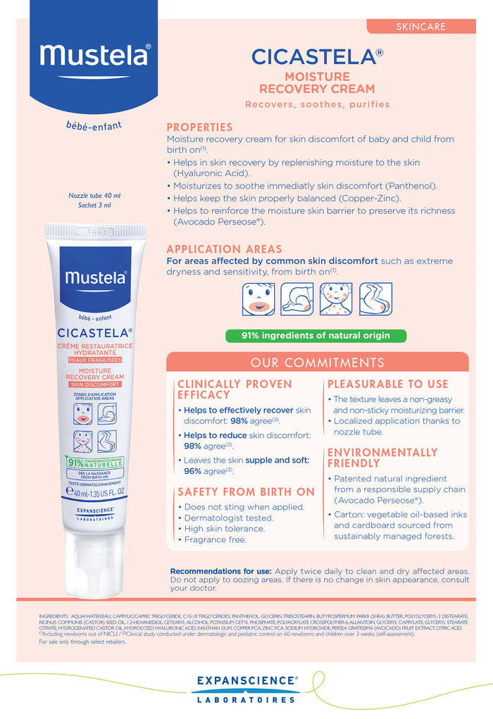 Mustela Cicastela Moisture Recovery Cream