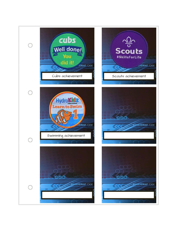 Boys blue proud moments medal case with cub scouts badge holder