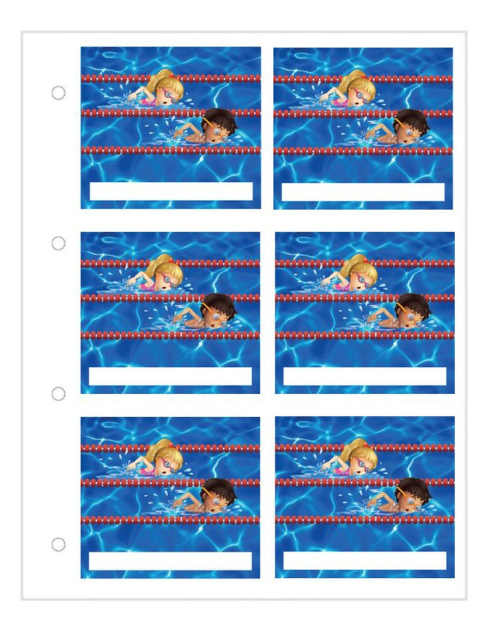 Blue swimmers pool sticker sheet for proud moments medal case