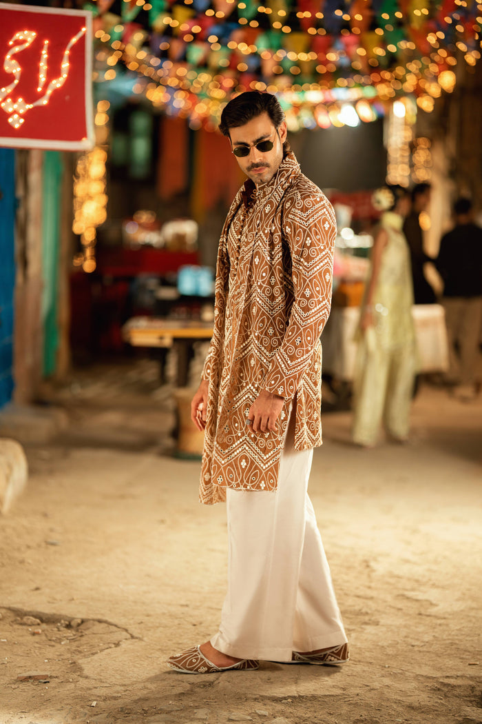 NAQOOSH – BROWN KURTA PAJAMA