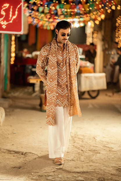 NAQOOSH – BROWN KURTA PAJAMA