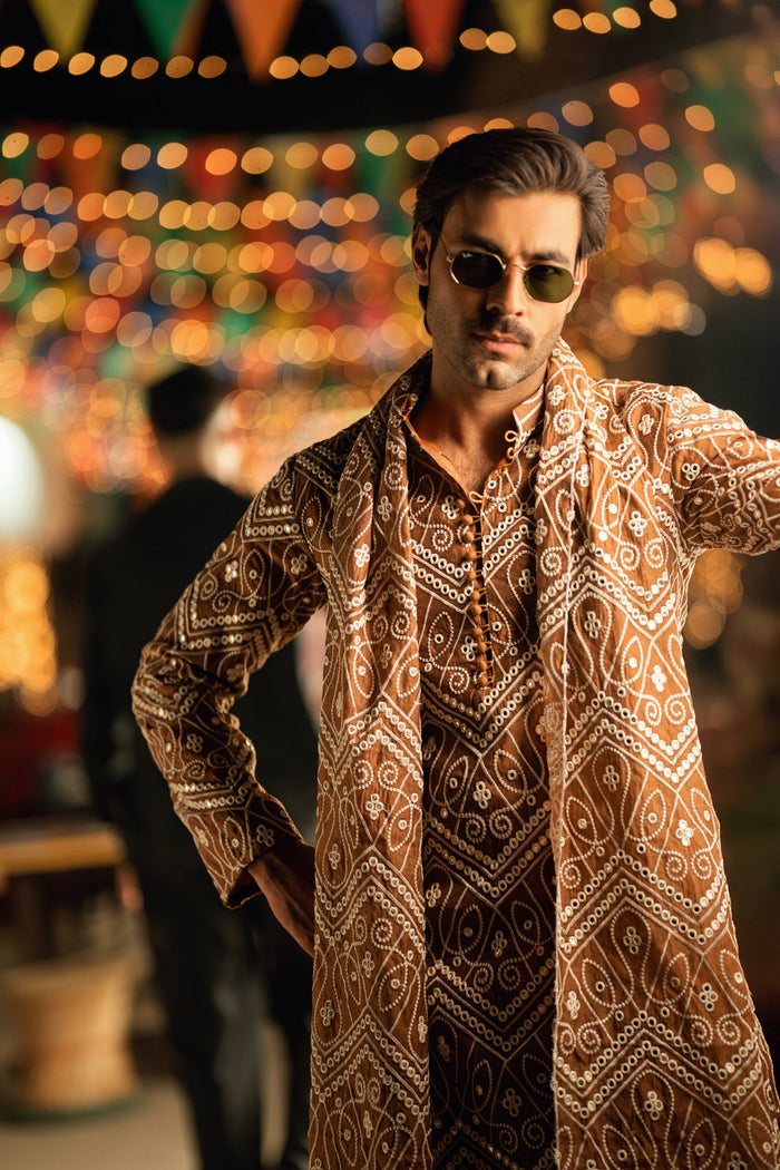 NAQOOSH – BROWN KURTA PAJAMA