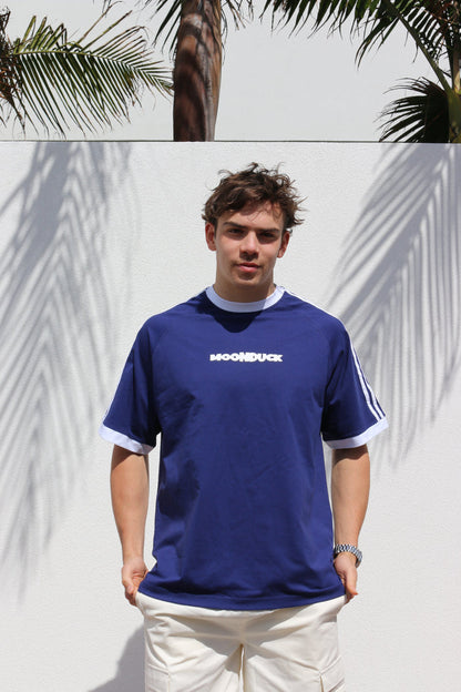 Navy Striped Sleeve T-Shirt