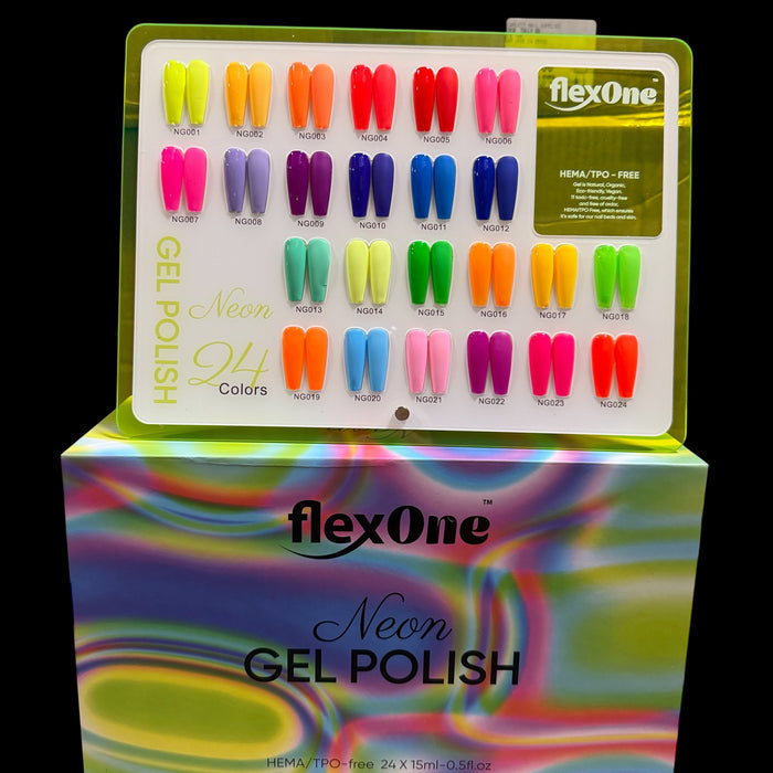 NEON Gel Collection Set 24 Colors + Color Display