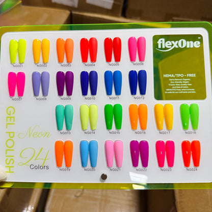 NEON Gel Collection Set 24 Colors + Color Display