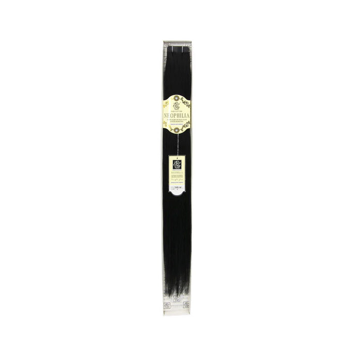 HAIR COUTURE black Remy human hair tape in extensions with smooth straight texture