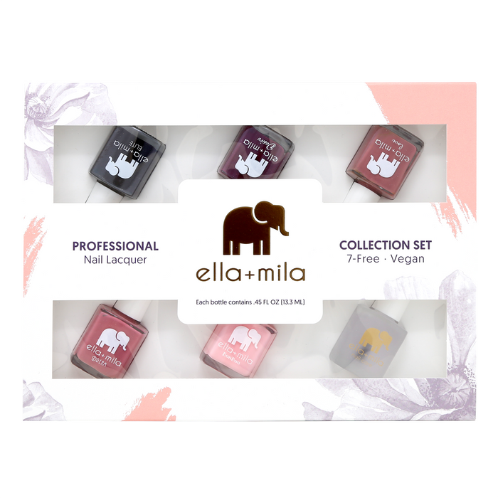 Ombre Collection Set D 5-pack nail polish gift box, front view