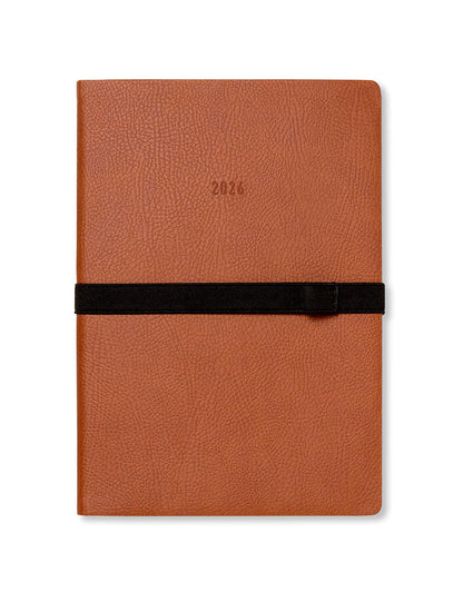 Letts of London Oslo A5 Week to View Planner 2026 - Multilanguage Tan 26-082334 #color_tan