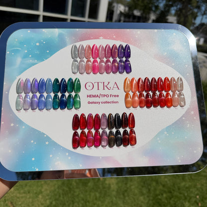OTKA5 Galaxy Cat Eye Gel Collection 36 colors + free Water Drop Top Coat and Magnets