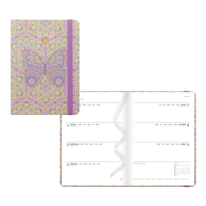 Paisley Academic Weekly Planner, A6, 2026 - 2027 - Multilingual (27-030851, 27-031137, 27-030850, 27-031136)