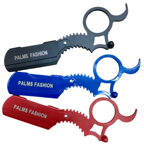Palms Professional Barber Straight Razor - Finger Handle - Palms Fashion Inc.