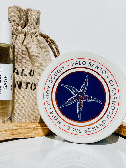 Palo Santo + Sage Cotton Wick Candle | Hydra Bloom