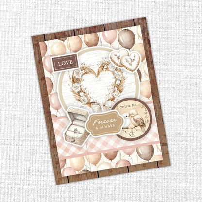 Paper Rose - 6X6 Paper Collection - Heart & Home Memories. 18 double-sided patterned papers. Available at Embellish Away located in Bowmanville Ontario Canada. Example by brand ambassador.