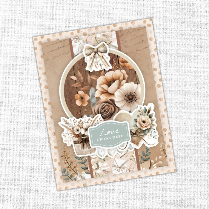 Paper Rose - 6X6 Paper Collection - Heart & Home Memories. 18 double-sided patterned papers. Available at Embellish Away located in Bowmanville Ontario Canada. Example by brand ambassador.