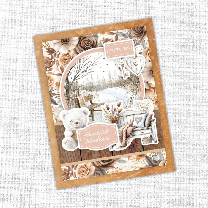 Paper Rose - 6X6 Paper Collection - Heart & Home Memories. 18 double-sided patterned papers. Available at Embellish Away located in Bowmanville Ontario Canada. Example by brand ambassador.