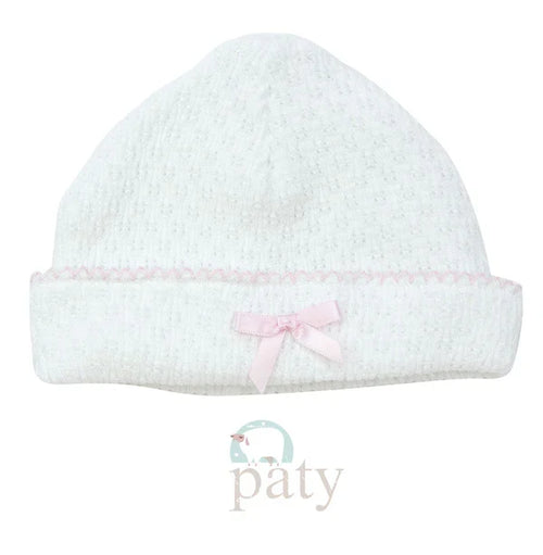 Paty Inc. White/Pink Saylor Cap-w/ Bow
