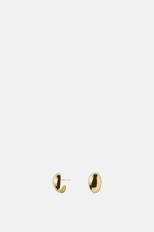 Annika Inez Petite Spoon Earrings Gold.