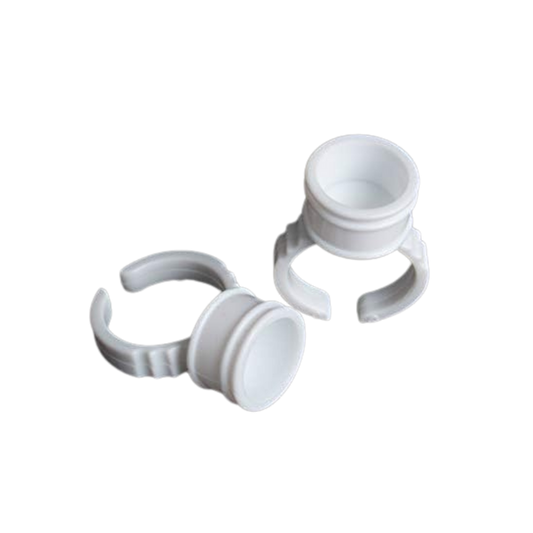 Pigment Cup Rings - Medium WHITE (100pcs)