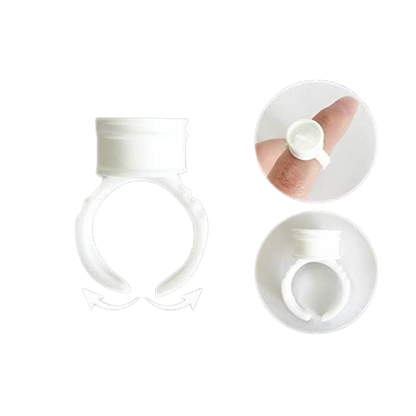 Pigment Cup Rings - Medium WHITE (100pcs)