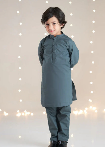 Plain Charcoal Kurta Trouser