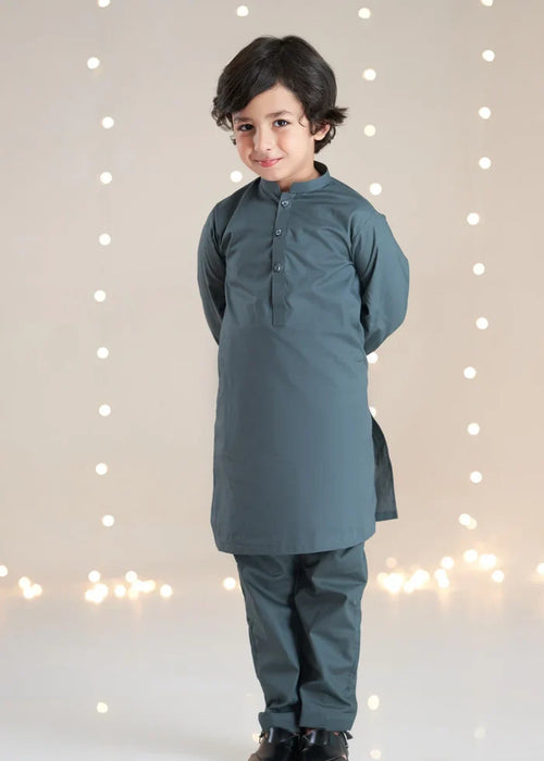Plain Charcoal Kurta Trouser