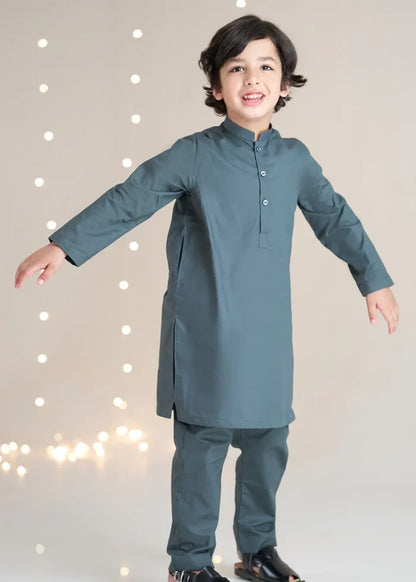 Plain Charcoal Kurta Trouser