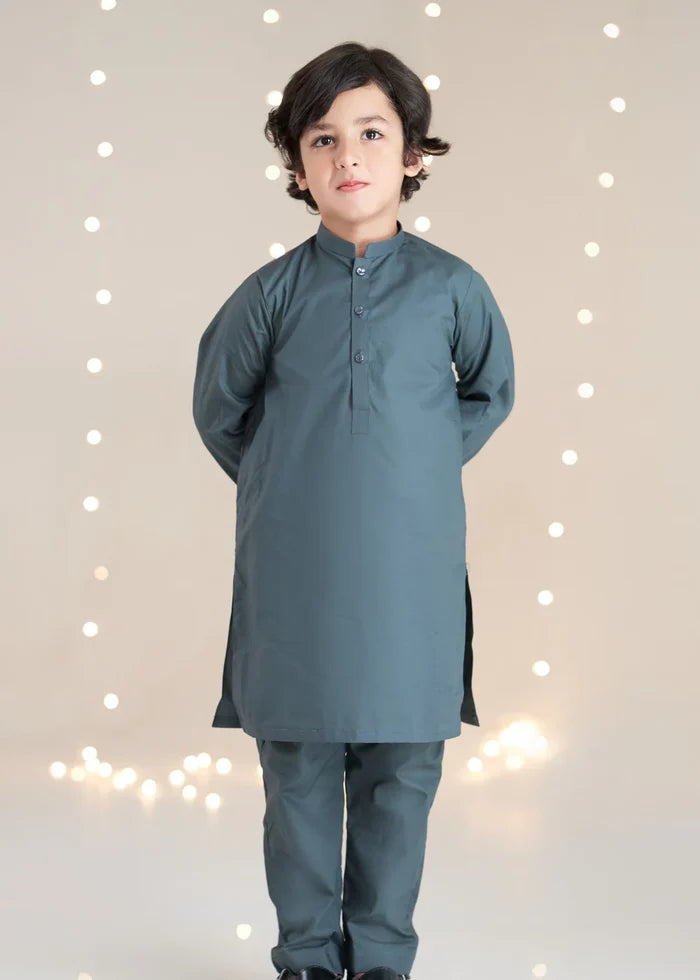 Plain Charcoal Kurta Trouser
