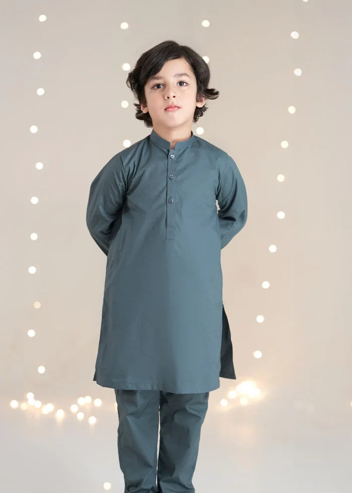 Plain Charcoal Kurta Trouser