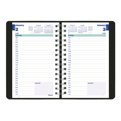Blueline Plan & Link™ Daily Appointment Book, 2027 - Black C1504W.81-27