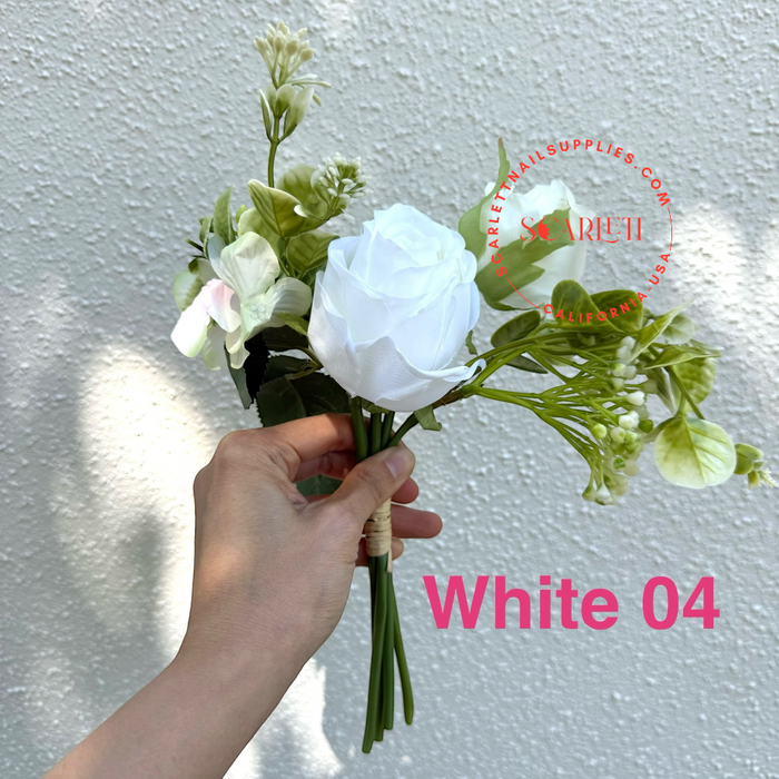 White Artificial Flowers for Pedicure Tray
