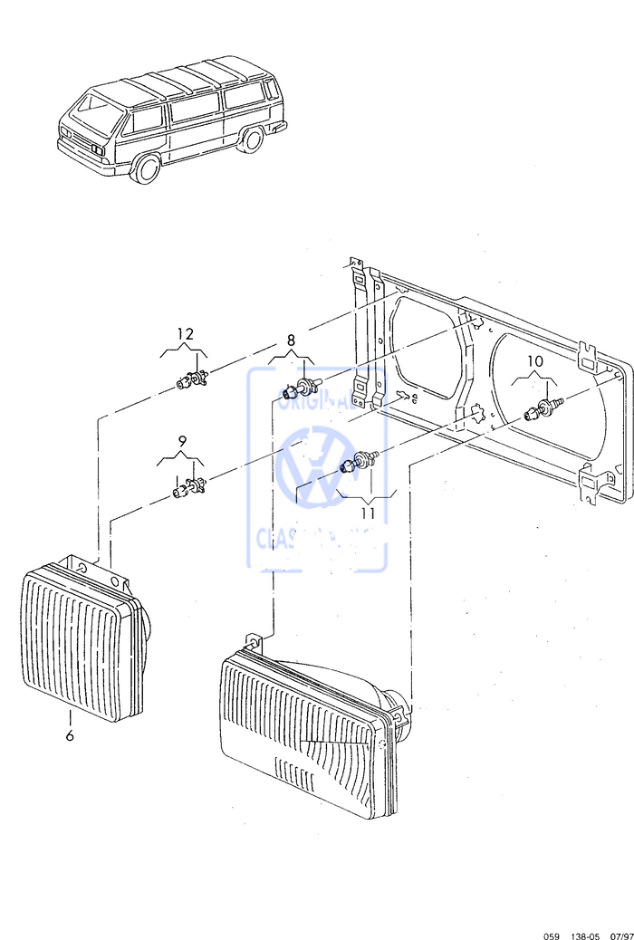 Plastic Headlight Adjuster (Vertical) for Outer Square Headlight