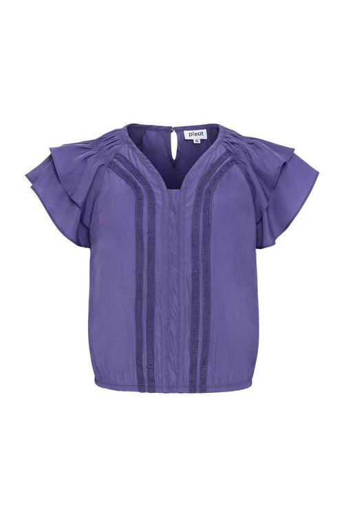 Pleat Tilly Top-Dark Purple