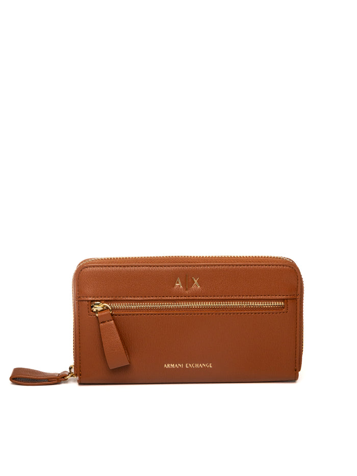 ARMANI EXCHANGE portafoglio logo marrone XW002124 AF17117-U6048