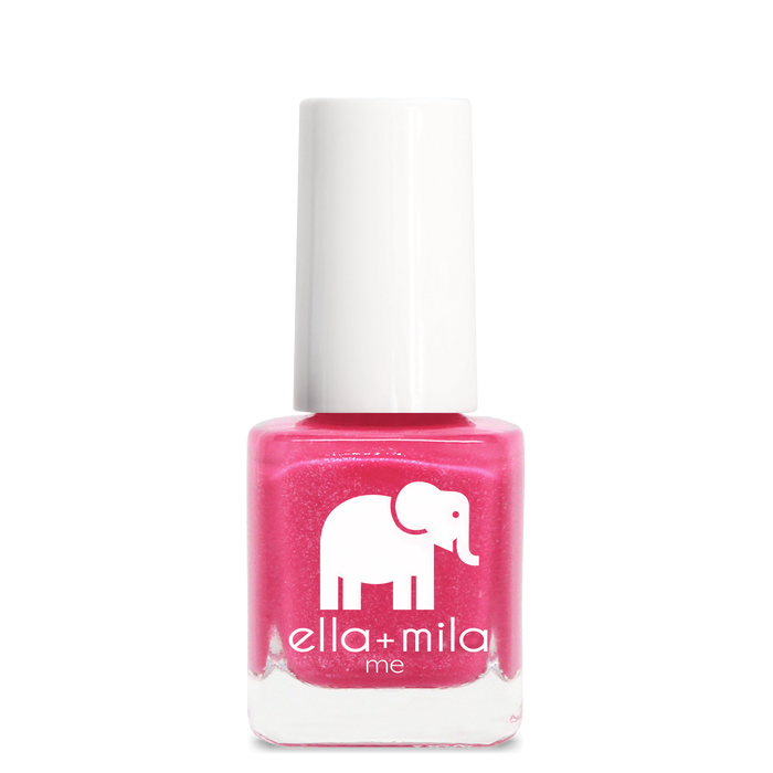 Pretty Princess sparkly hot pink shimmer nail polish bottle – ella+mila