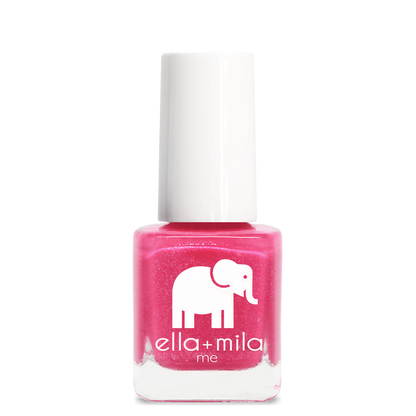 Pretty Princess sparkly hot pink shimmer nail polish bottle – ella+mila