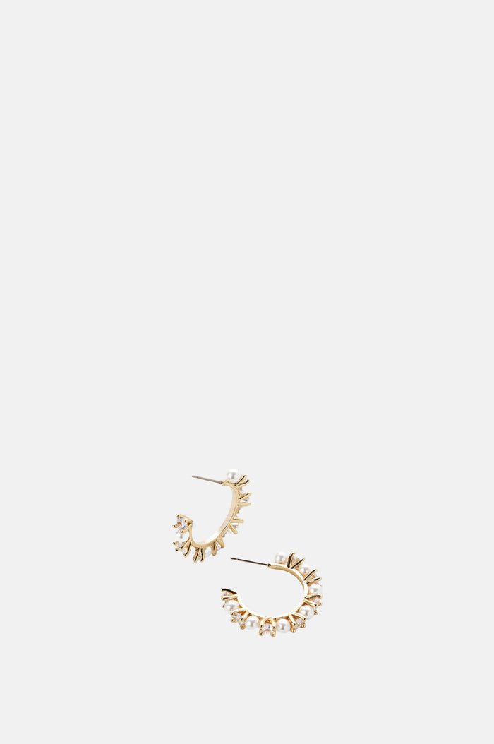 Olive and Piper Prive Gold Hoop Earrings.