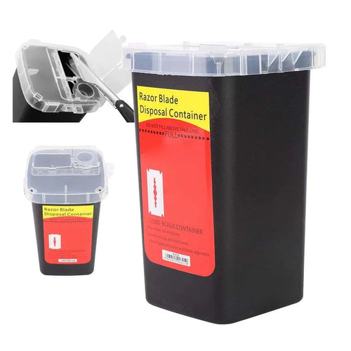 Professional Barber Sharps Disposal Case | Black - BUYBARBER.COM