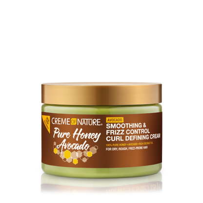 Pure Honey Hair Food Avocado Smoothing & Frizz Control Curl Defining Cream 11.5oz by CREME OF NATURE