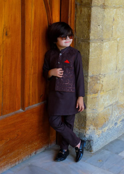 Purple Waistcoat Suit-KC 040