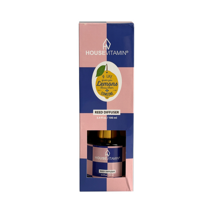 Reed Diffuser - Geurstokjes - Citroen / Bergamot / Basilicum - 100ml