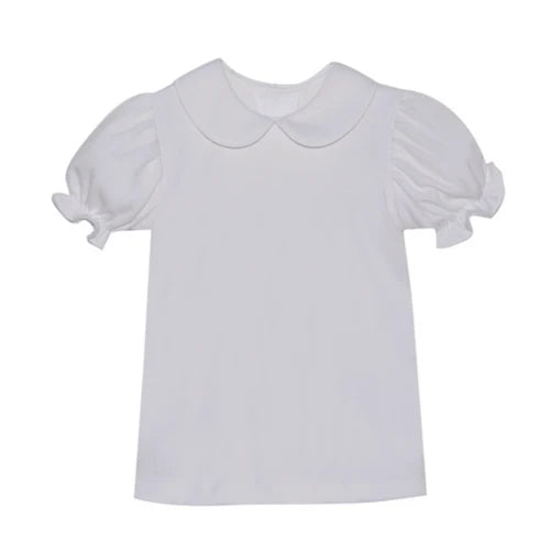RN Girls White S/S Knit Shirt
