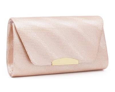 Rose Gold Shimmer Evening Clutch Bag